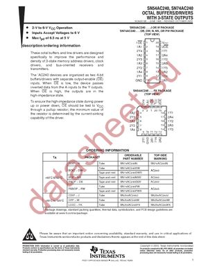 SN74AC240QPWRG4Q1 datasheet  